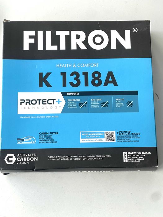 Filtr kabinowy Filtron K 1318A węglowy AUDI – NOWY
